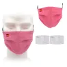 Masque visage réutilisable - avec 2 filtres - lavable - respirant