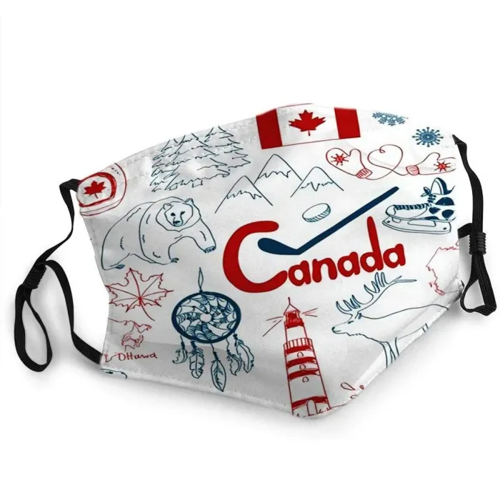 Protective mouth / face mask - with 2 PM2.5 filters - reusable - Canada