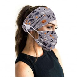 Máscara protetora de boca / face - com uma banda - reutilizável - algodão