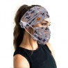 Maska ochronna na usta / twarz - z opaską na głowę - wielokrotnego użytku - bawełnaMaski na usta