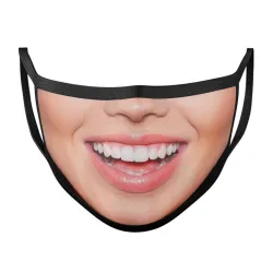 Masque protecteur de la bouche / visage - réutilisable - coton - imprimé bouche