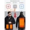 ChaquetasUSB - calentada chaqueta térmica con capucha / cremalleras - impermeable