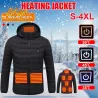 Chaquetaschaqueta climatizada USB con capucha / cremallera - algodón bajo - unisex