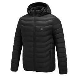 Chaquetaschaqueta climatizada USB con capucha / cremallera - algodón bajo - unisex