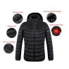 Chaquetaschaqueta climatizada USB con capucha / cremallera - algodón bajo - unisex