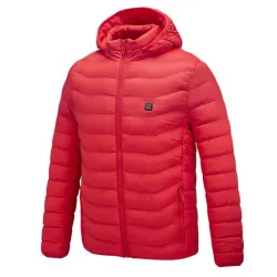 Chaquetaschaqueta climatizada USB con capucha / cremallera - algodón bajo - unisex