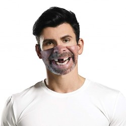 Mouth / face protective mask - reusable - cotton - 3D funny printing