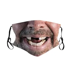 Mascarillas bucalesMáscara protectora de boca / cara - reutilizable - algodón - impresión divertida 3D