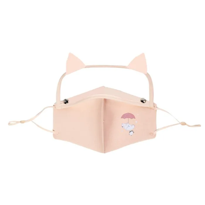 Mouth / maschera protettiva viso - scudo oculare staccabile con orecchie di gatto - riutilizzabile - per bambini
