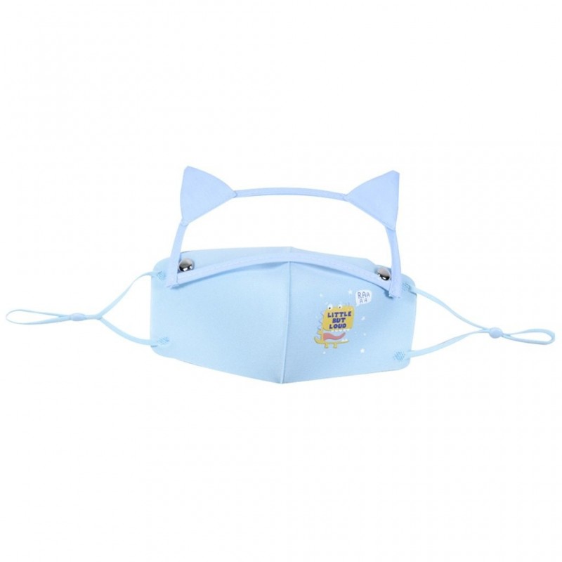 Máscara protetora de boca / rosto - escudo de olho destacável com orelhas de gato - reutilizável - para crianças