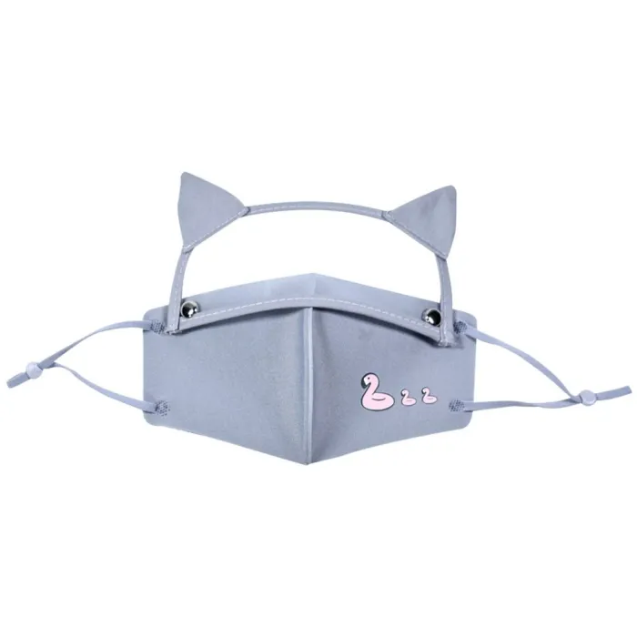 Mouth / maschera protettiva viso - scudo oculare staccabile con orecchie di gatto - riutilizzabile - per bambini