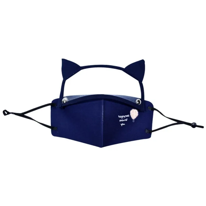 Mouth / maschera protettiva viso - scudo oculare staccabile con orecchie di gatto - riutilizzabile - per bambini