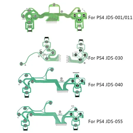 PS4 Dualshock 4 Pro Slim Controller - ersättningsknappar - bandkretskort - ledande film - flexkabel