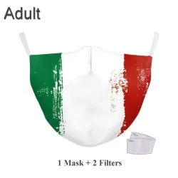 Mouth / maschera protettiva viso - PM.25 filtri - riutilizzabili - Bandiere del mondo