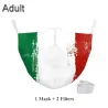 Mouth / maschera protettiva viso - PM.25 filtri - riutilizzabili - Bandiere del mondo