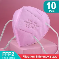 FFP2 - KN95 - PM2.5 - bocca protettiva antibatterica / maschera viso - 5-strato - riutilizzabile - 10 / 20 / 50 / 100 pezzi