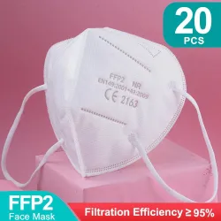 Mascarillas bucalesFFP2 - KN95 - PM2.5 - antibacteriana boca protectora / máscara facial - 5 capas - reutilizable - 10 / 20 /...