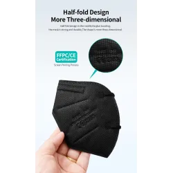 FFP2 - KN95 - PM2.5 - masque antibactérien de protection / visage - 5 couches - réutilisable - 10 / 50 / 100 pièces