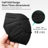 FFP2 - KN95 - PM2.5 - masque antibactérien de protection / visage - 5 couches - réutilisable - 10 / 50 / 100 pièces