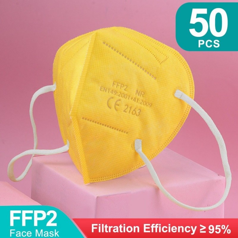 FFP2 - KN95 - PM2.5 - antibakteerinen suojaava suu / kasvomaski - 5 kerrosta - uudelleenkäytettävä - 10 / 50 / 100 kappaletta