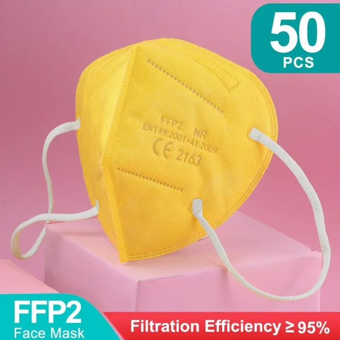 FFP2 - KN95 - PM2.5 - bocca protettiva antibatterica / maschera viso - 5-strato - riutilizzabile - 10 / 50 / 100 pezzi