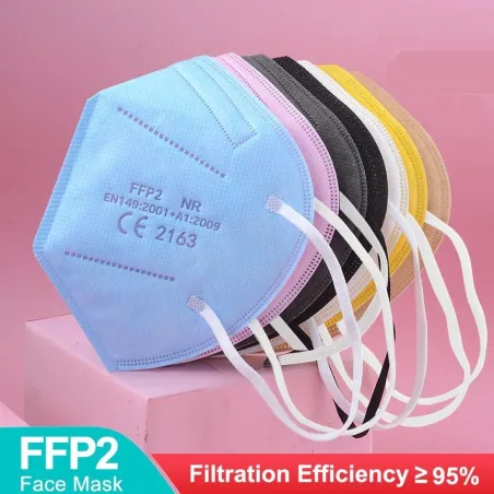 FFP2 - KN95 - PM2.5 - masque antibactérien de protection / visage - 5 couches - réutilisable - 10 / 50 / 100 pièces