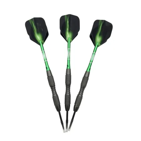 Professionella gröna dart - ståltips - aluminium - 3 bitar