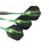 Pléchettes vertes professionnelles - bouts en acier - aluminium - 3 pièces