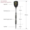 Rompecabezas & juegosemblema del dragón - dardos duros profesionales - punta de acero - 16cm - 3 piezas