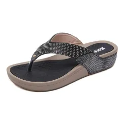 Strand-Flip-Flops mit Pailletten - Sandalen