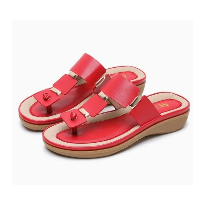 SandaliasSandalias de estilo bohemio - chanclas de playa con decoración de metal