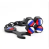 Ryska flagglogotypen - bilventilkapslar med wrench & keychain - 4 bitar
