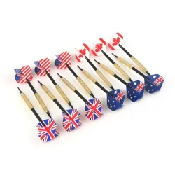 Nationella flaggdart - mjuka plasttips - 12 bitar