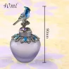 Perfumebotella de perfume de vidrio hecho a mano vintage - refillable - ave azul - 40ml
