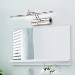 Modern bathroom mirror light with switch - LED lamp - stainless steel - waterproof - 220V - 7W - 9W