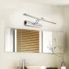 Nowoczesne oświetlenie lustra łazienkowego z włącznikiem - lampa LED - stal nierdzewna - wodoodporne - 220V - 7W - 9WKinkiety