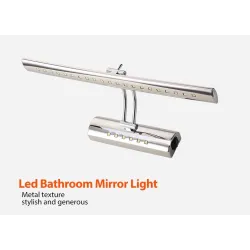 Modern bathroom mirror light with switch - LED lamp - stainless steel - waterproof - 220V - 7W - 9W