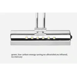 Apliquesluz espejo baño moderno con interruptor - lámpara LED - acero inoxidable - impermeable - 220V - 7W - 9W