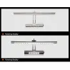Modern bathroom mirror light with switch - LED lamp - stainless steel - waterproof - 220V - 7W - 9W