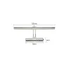 Apliquesluz espejo baño moderno con interruptor - lámpara LED - acero inoxidable - impermeable - 220V - 7W - 9W