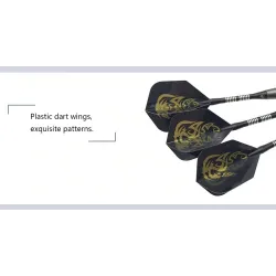 Rompecabezas & juegosemblema del dragón - dardos duros profesionales - punta de acero - 16cm - 3 piezas