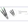 Professional green darts - steel tips - aluminum - 3 pieces