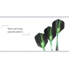 Professional green darts - steel tips - aluminum - 3 pieces