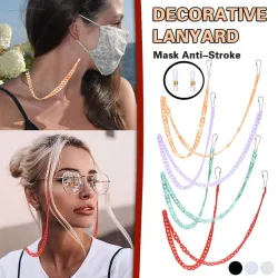 Cadeia de algodão multifuncional - suporte para óculos / máscaras de cara - cordão decorativo