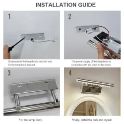 3W - 5W - 7W - LED seinävalo - ruostumaton teräslamppu kytkimen kanssa - 25 cm - 40 cm
