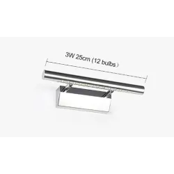 3W - 5W - 7W - LED väggljus - rostfritt stål lampa med switch - 25 cm - 40 cm - 55 cm