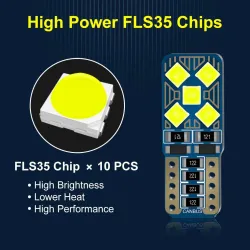 T10 W5W - LED lampor - billjus - 12V - 10 bitar