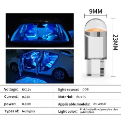 W5W 194 T10 - cob LED -autopullo - 3000K - 6000K