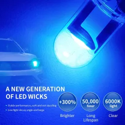 W5W 194 T10 - cob LED -autopullo - 3000K - 6000K