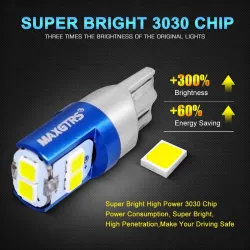 W5W - 3030 - SMD - T10 - LED - bil Canbus lampa - 2 bitar